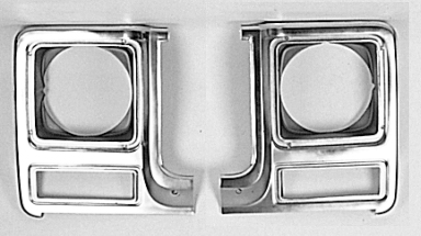 Koplamp randen set Chrome 1977-1979